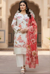 Dr Haris Unstitched 3 Piece Printed  Lawn Vol-01 Suit-DRP-010