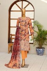 Dr Haris 4D Daman Cutwork Kari Unstitched 3 Piece Lawn Suit-DAM-006