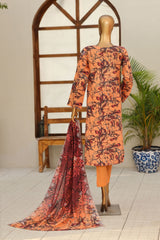 Dr Haris 4D Daman Cutwork Kari Unstitched 3 Piece Lawn Suit-DAM-006