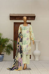 Dr Haris 4D Daman Cutwork Kari Unstitched 3 Piece Lawn Suit-DAM-007