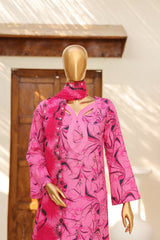 Dr Haris 4D Daman Cutwork Kari Unstitched 3 Piece Lawn Suit-DAM-004