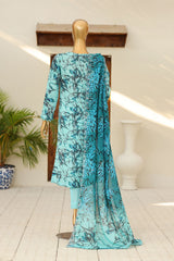 Dr Haris 4D Daman Cutwork Kari Unstitched 3 Piece Lawn Suit-DAM-001