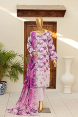 Dr Haris 4D Daman Cutwork Kari Unstitched 3 Piece Lawn Suit-DAM-002