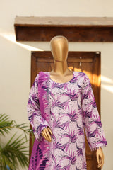 Dr Haris 4D Daman Cutwork Kari Unstitched 3 Piece Lawn Suit-DAM-002