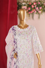 Dr Haris Unstitched 3 Piece Simply White Lawn Suit-SIM-005