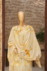 Dr Haris 4D Daman Cutwork Kari Unstitched 3 Piece Lawn Vol-03 Suit-DAM-013