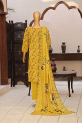 Dr Haris 4D Daman Cutwork Kari Unstitched 3 Piece Lawn Vol-03 Suit-DAM-012