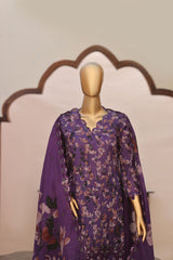 Dr Haris 4D Daman Cutwork Kari Unstitched 3 Piece Lawn Vol-03 Suit-DAM-010