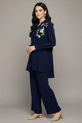 Amna Ali Nawaz Stitched Textured Co Ords Suit-SET-008