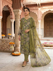 Dr Schiffli Vol-4 By Dr Haris Unstitched 4 Piece Lawn Suit-DRS-036