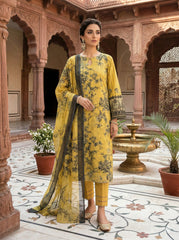 Dr Schiffli Vol-4 By Dr Haris Unstitched 4 Piece Lawn Suit-DRS-035
