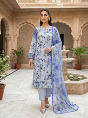 Dr Schiffli Vol-4 By Dr Haris Unstitched 4 Piece Lawn Suit-DRS-031