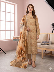 Dr Print Vol 15 By Dr Haris Unstitched 3 Piece Lawn Suit-DRP-112