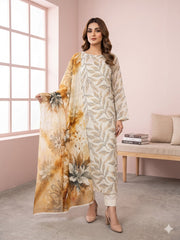 Dr Print Vol 15 By Dr Haris Unstitched 3 Piece Lawn Suit-DRP-110