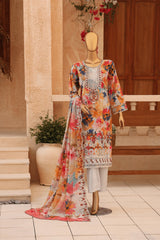 CASCA By Dr Haris Unstitched 3 Piece Lawn Suit-CAS-004