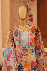 CASCA By Dr Haris Unstitched 3 Piece Lawn Suit-CAS-004