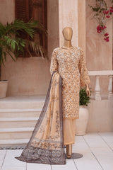 MANSHA By Dr Haris Unstitched 3 Piece Lawn Suit-MAN-006