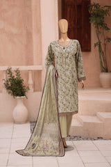 MANSHA By Dr Haris Unstitched 3 Piece Lawn Suit-MAN-005