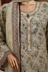 MANSHA By Dr Haris Unstitched 3 Piece Lawn Suit-MAN-005