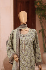 MANSHA By Dr Haris Unstitched 3 Piece Lawn Suit-MAN-005