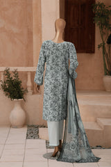 MANSHA By Dr Haris Unstitched 3 Piece Lawn Suit-MAN-007