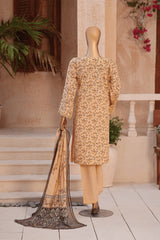 MANSHA By Dr Haris Unstitched 3 Piece Lawn Suit-MAN-006