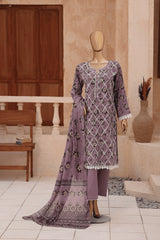 MANSHA By Dr Haris Unstitched 3 Piece Lawn Suit-MAN-008