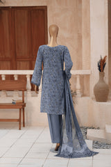 MANSHA By Dr Haris Unstitched 3 Piece Lawn Suit-MAN-002