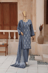 MANSHA By Dr Haris Unstitched 3 Piece Lawn Suit-MAN-002