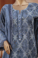 MANSHA By Dr Haris Unstitched 3 Piece Lawn Suit-MAN-002