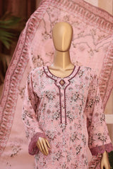 MANSHA By Dr Haris Unstitched 3 Piece Lawn Suit-MAN-004