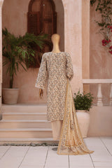 MANSHA By Dr Haris Unstitched 3 Piece Lawn Suit-MAN-003