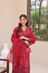 Esha Eshaal Vol 2 By Dr Haris Unstitched 3 Piece Organza Suit-ESH-011