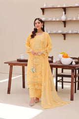 QUEEN OF HEARTS By Dr Haris Unstitched 3 Piece Lawn Suit-QOH-003
