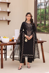 QUEEN OF HEARTS By Dr Haris Unstitched 3 Piece Lawn Suit-QOH-004