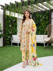 Dr Print 19 By Dr Haris Unstitched 3 Piece Lawn Suit-DRP-153
