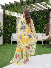 Dr Print 19 By Dr Haris Unstitched 3 Piece Lawn Suit-DRP-153