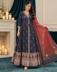 Dhaga Stitched 2 Piece Kaftan Suit-Rania