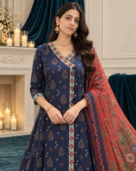Dhaga Stitched 2 Piece Kaftan Suit-Rania