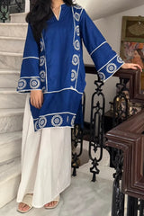 Urban Cut Stitched  Emb Co Ord Cotton Suit-C0292