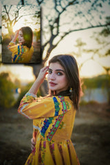 Urban Cut-Floral Printed Lawn Shirt-C0275