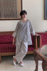 Urban Cut-Stripe Cotton Coord Set-C0283