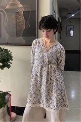 Urban Cut-Soft Bloom Cotton Coord Set with Flared Trouser-C0284