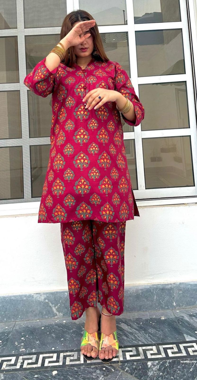 B.K Clothings Stitched 2 Piece-New Bindi Print