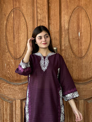 Zaib E Hoor Cutwork Stitched 2p Suit