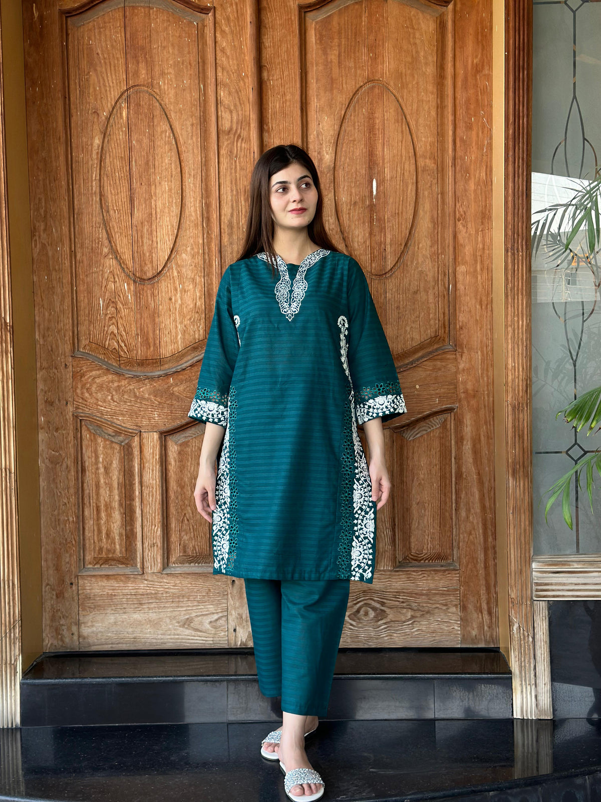 Zaib E Hoor Cutwork Stitched 2p Suit