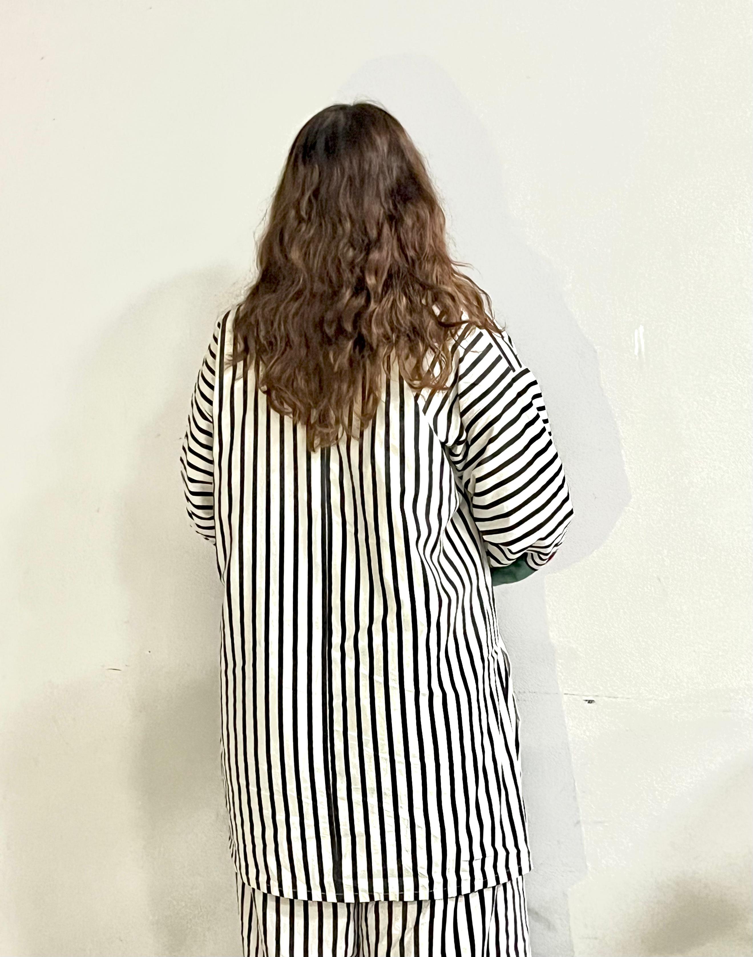 Urban Cut Striped Colorblock Cotton 2-Piece Suit
