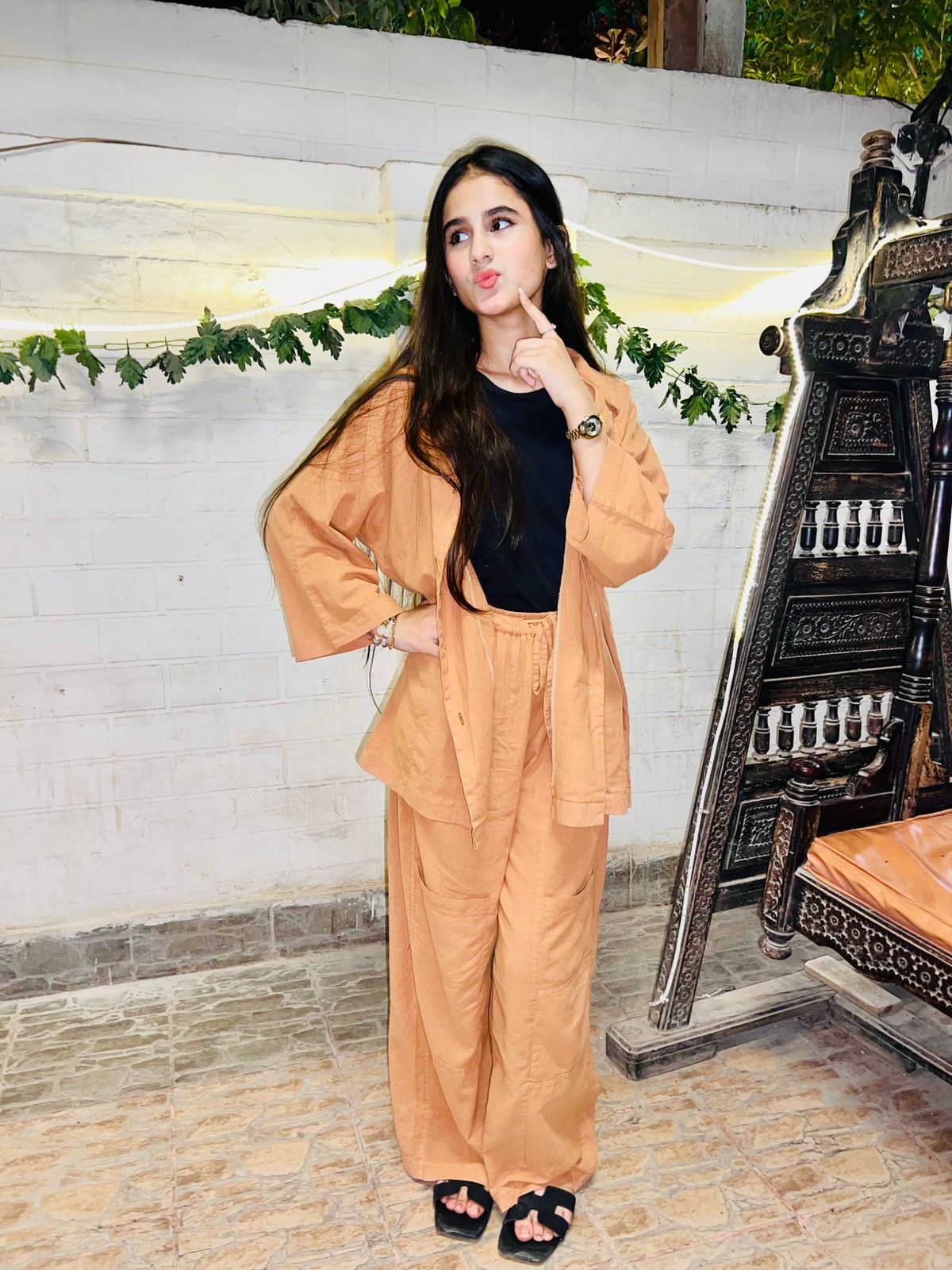 Urban Cut Solid Cotton Co-Ord Set - Garment Dyed