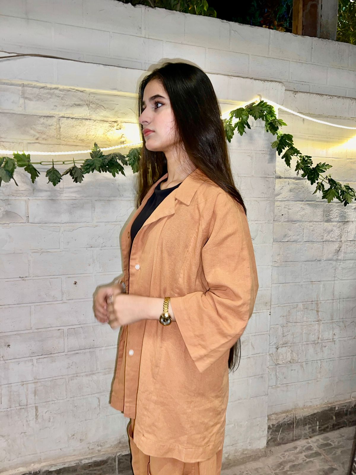 Urban Cut Solid Cotton Co-Ord Set - Garment Dyed