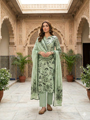 Dr Schiffli Vol-4 By Dr Haris Unstitched 4 Piece Lawn Suit-DRS-038